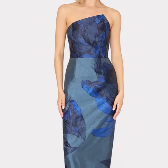 Elegant Blue Floral MILLY Dress NWT Milly $350  original price $795 - Picture 4 of 5